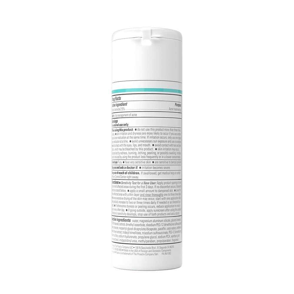 Acne Cleanser - Benzoyl Peroxide Face Wash and Acne Treatment - Daily Facial Cleanser and Hyularonic Acid Moisturizer with Exfoliating Beads - 90 Day Supply, 6 Fl Oz
